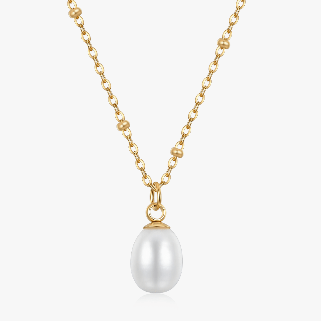 Single Pearl Beaded Necklace - Flaire & Co.