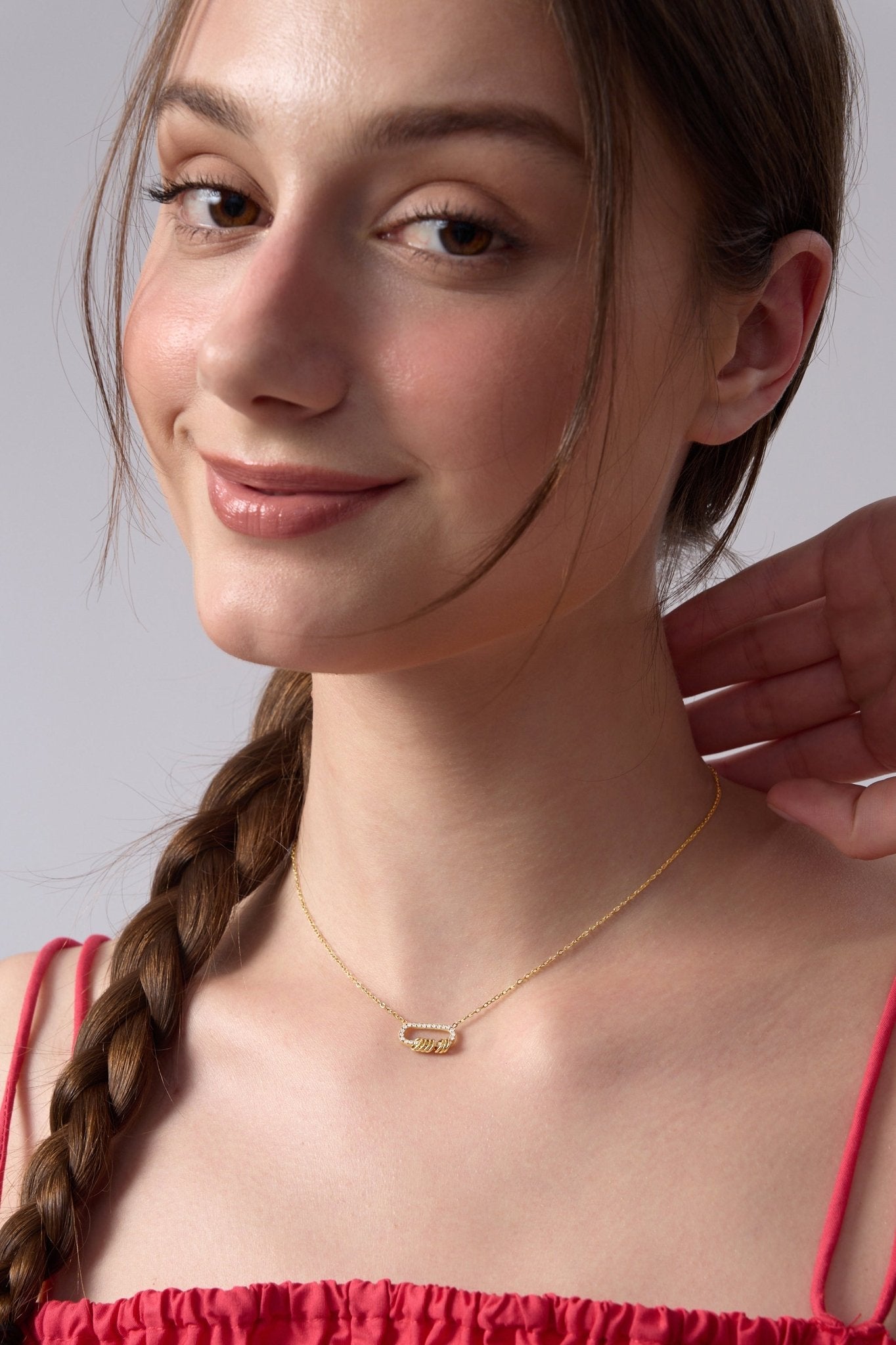 Sloane Stacked Loops Necklace - Flaire & Co.