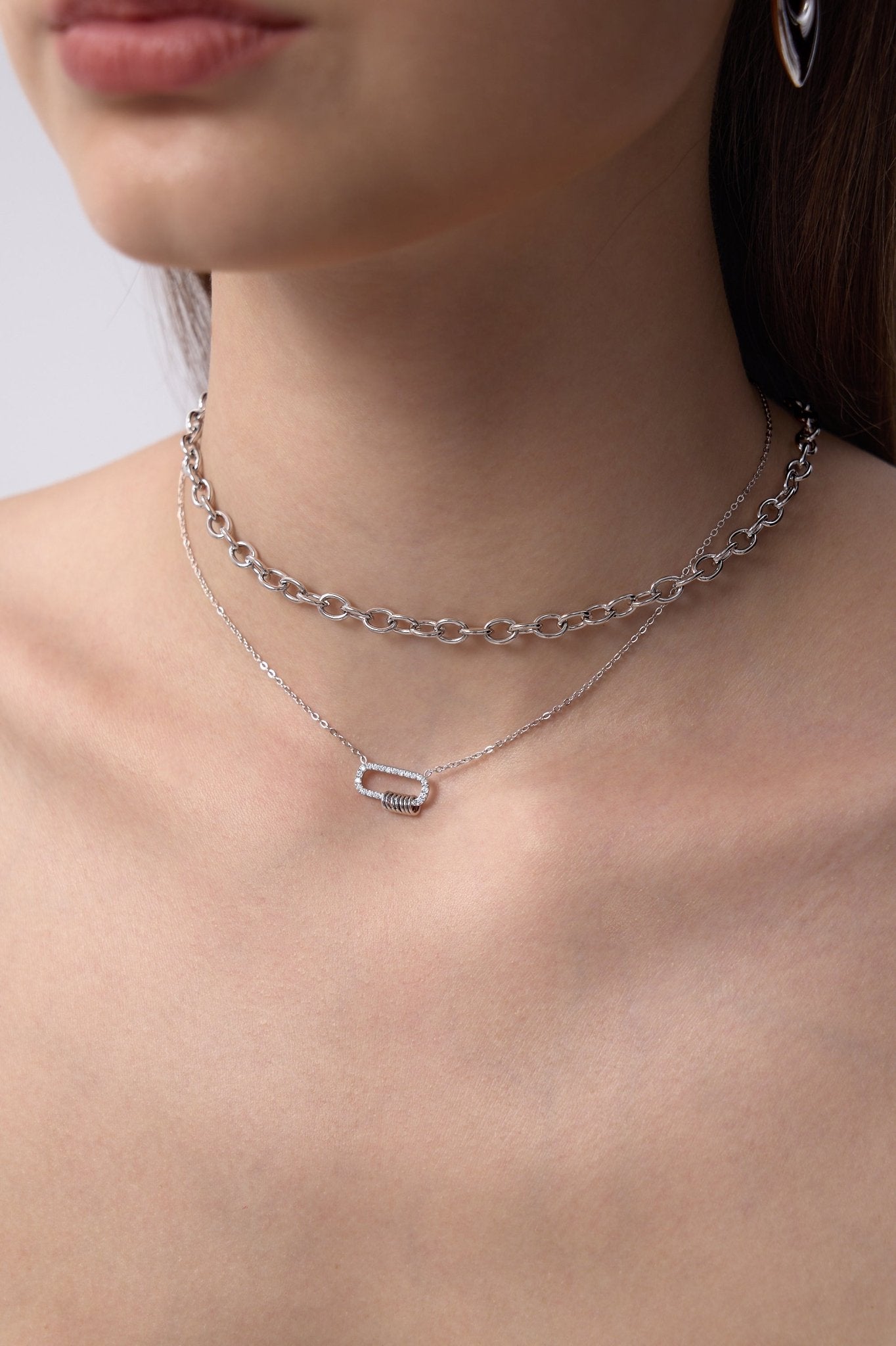 Sloane Stacked Loops Necklace - Flaire & Co.