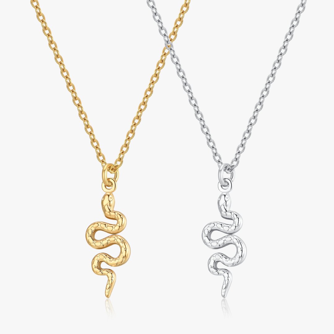 Snake Pendant Necklace in Gold - Flaire & Co.