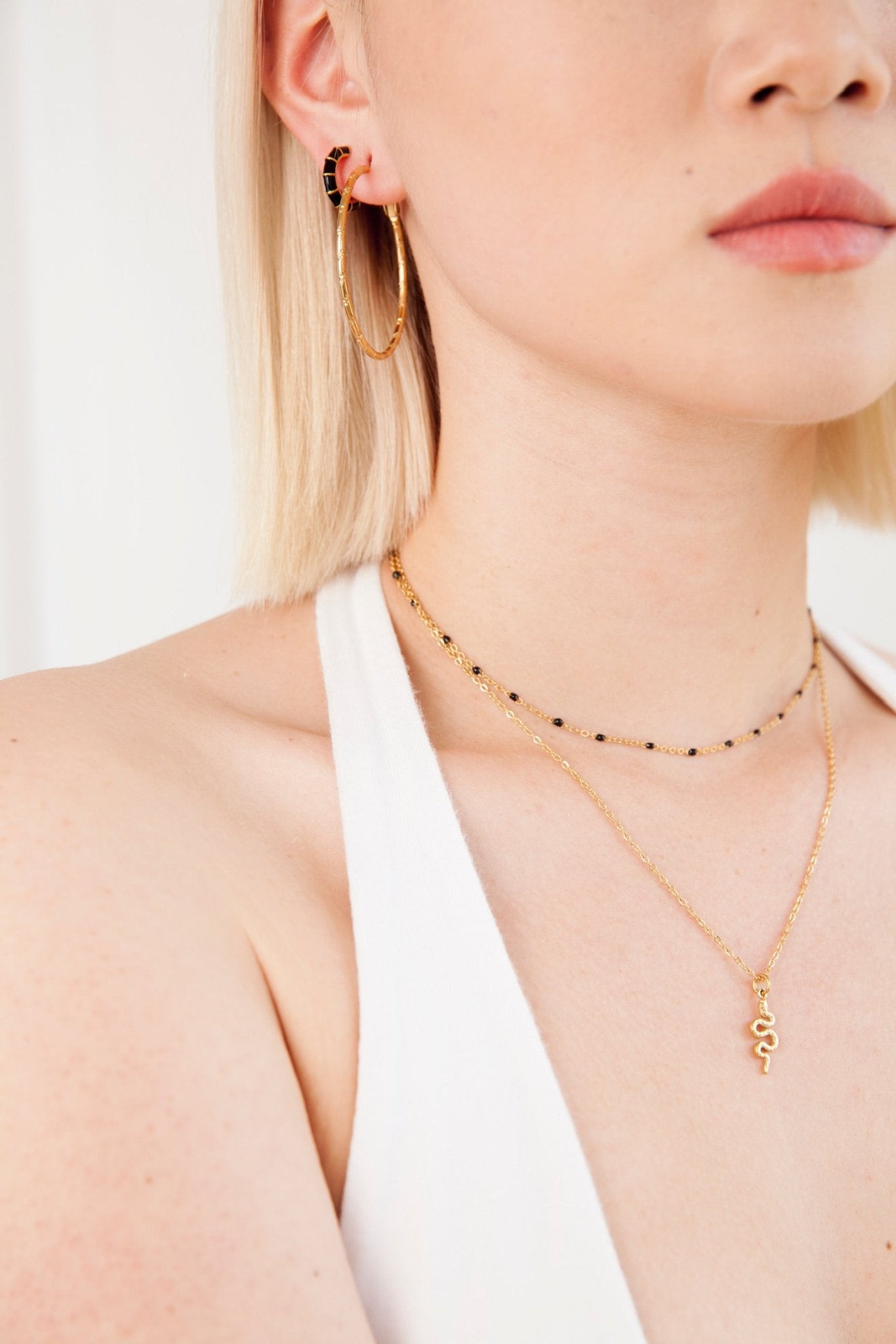 Snake Pendant Necklace in Gold - Flaire & Co.