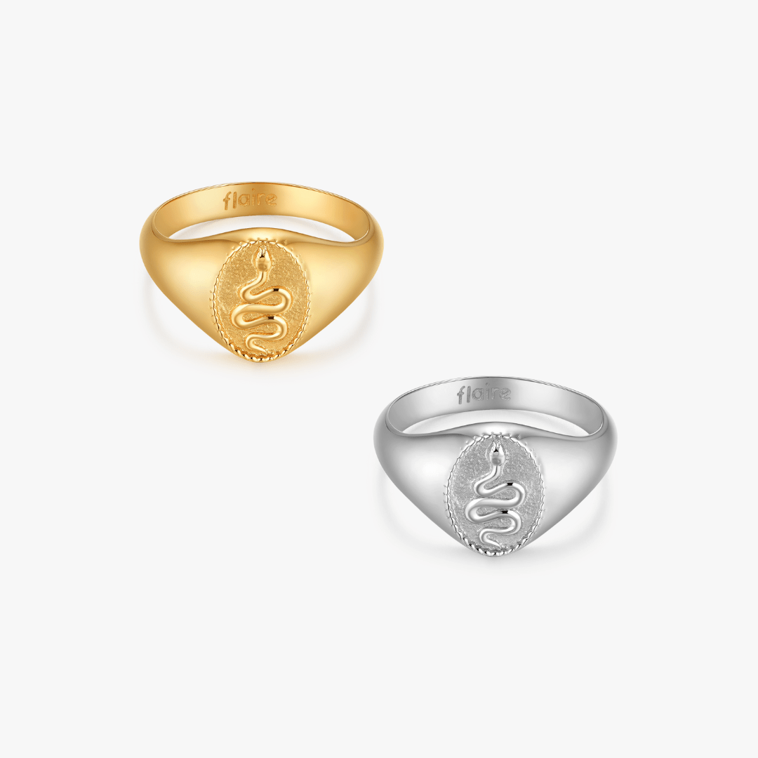 Snake Signet Ring - Flaire & Co.