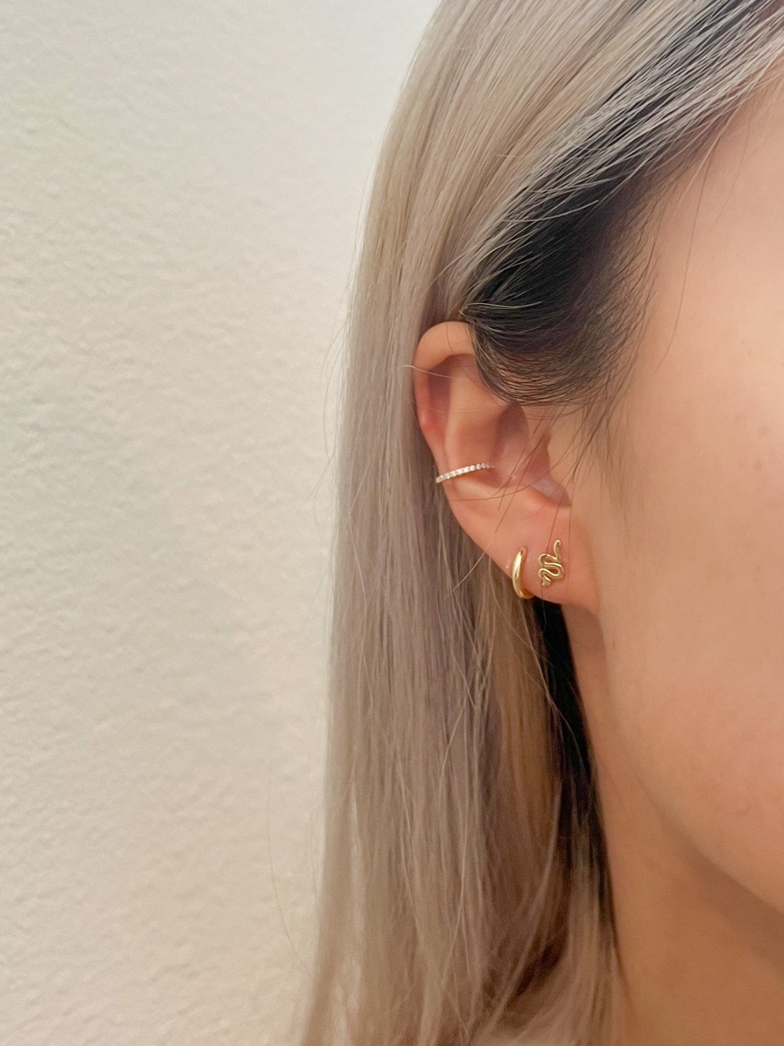 Snake Studs in Gold - Flaire & Co.