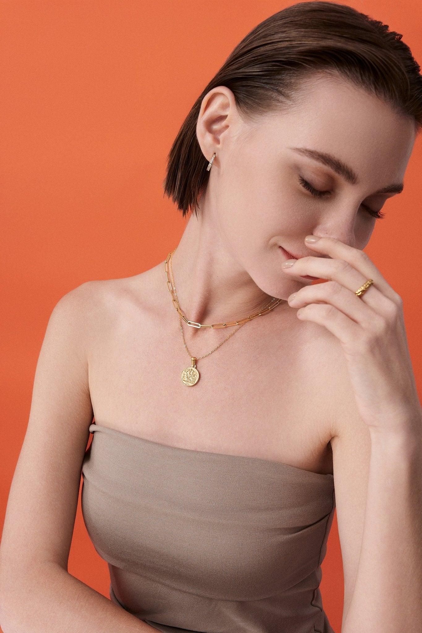 Sparta Coin Necklace in Gold - Flaire & Co.
