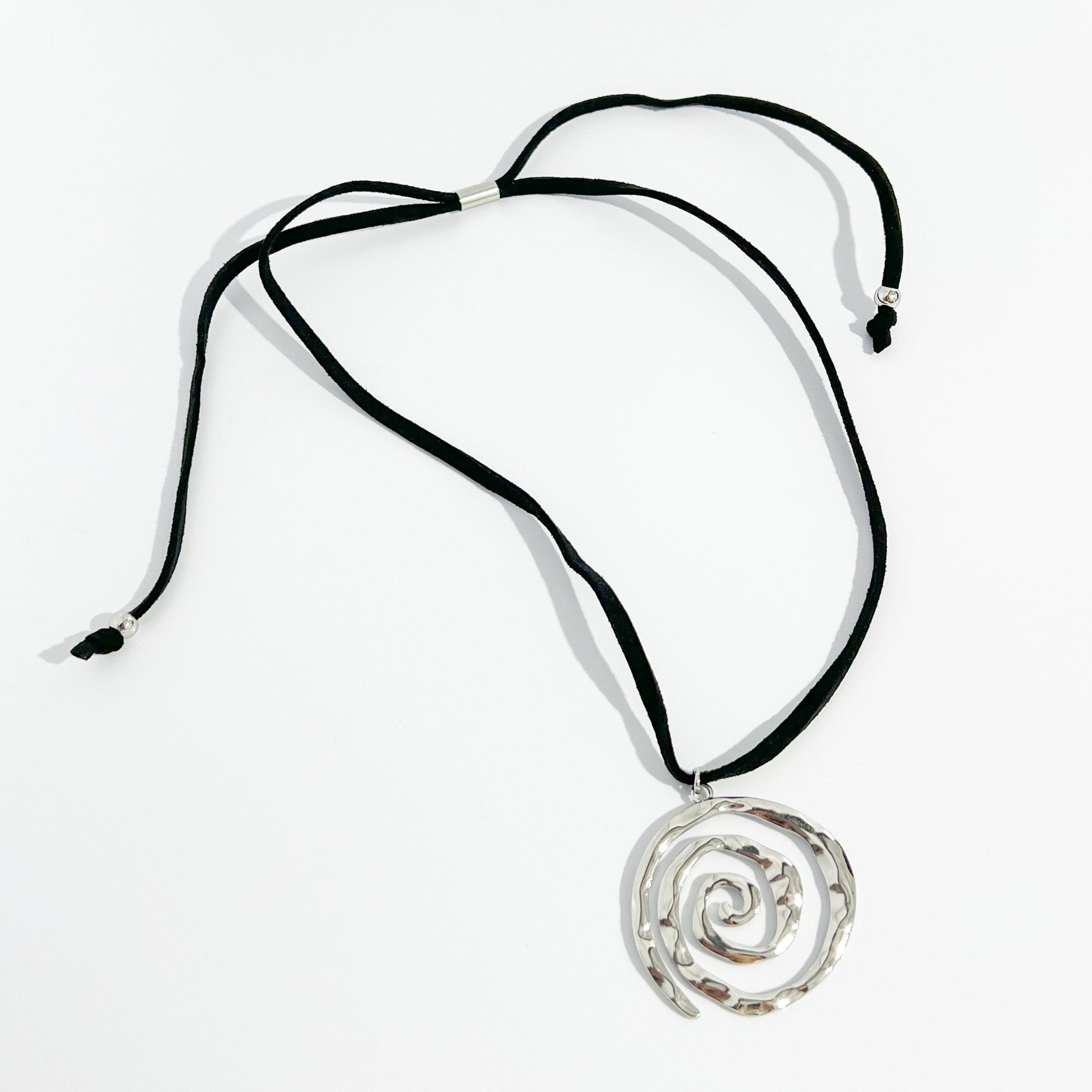 Spiral Adjustable Cord Necklace (Greek Inspired Collection) - Flaire & Co.