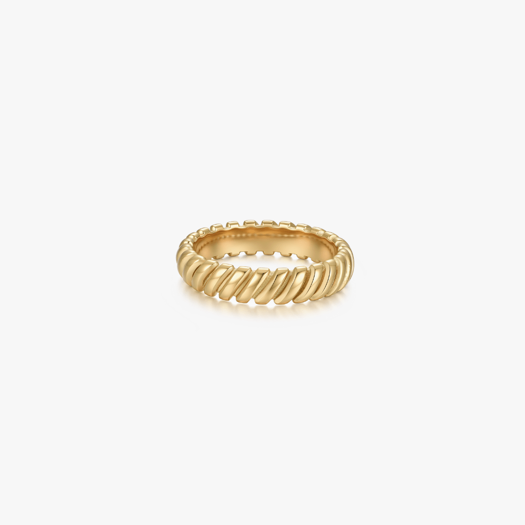Spiral Ridge Band Ring - Flaire & Co.