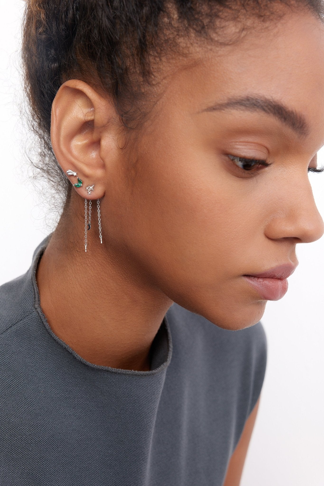 Stars Stud Earrings in Silver - Flaire & Co.