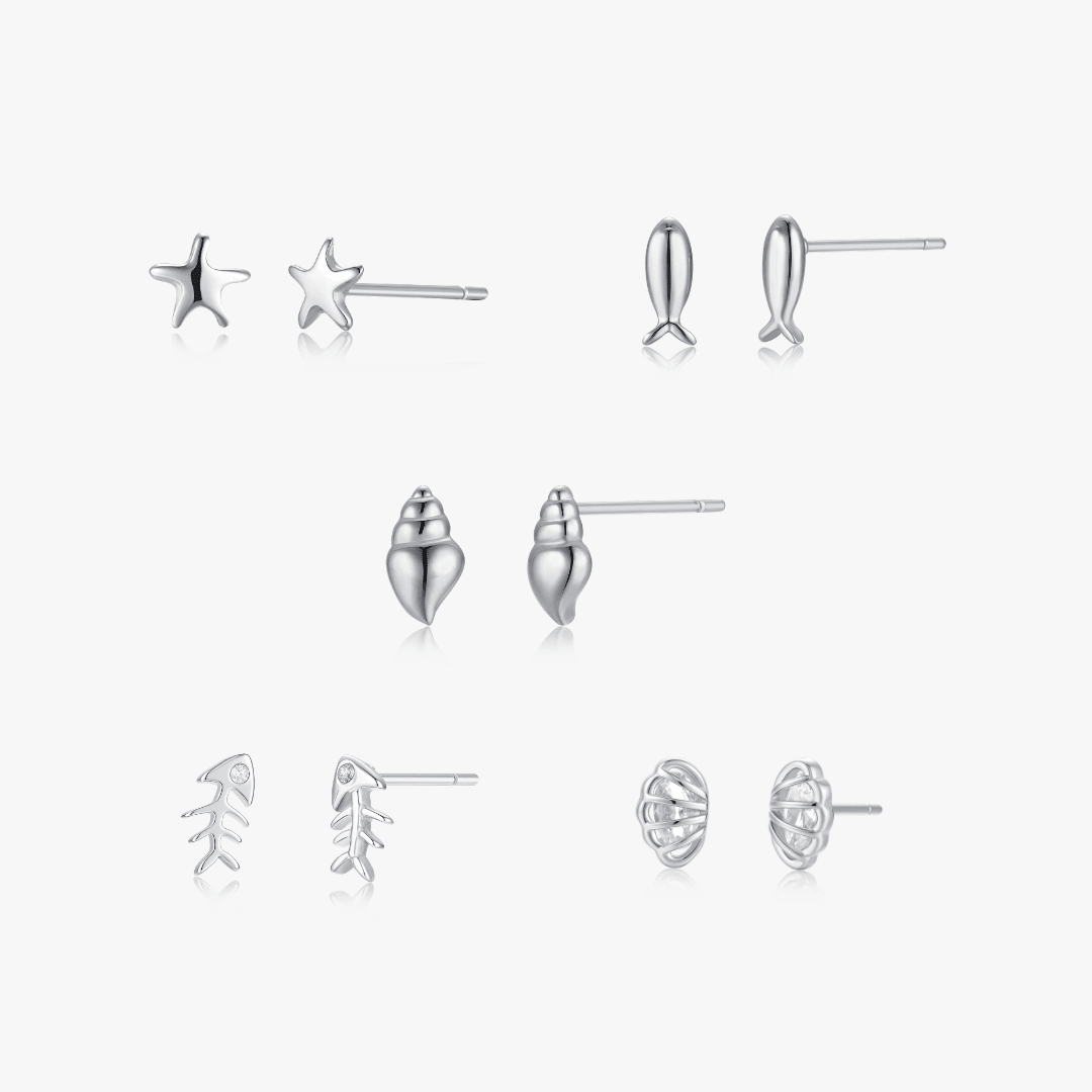 Summer Studs Silver Bundle - Flaire & Co.