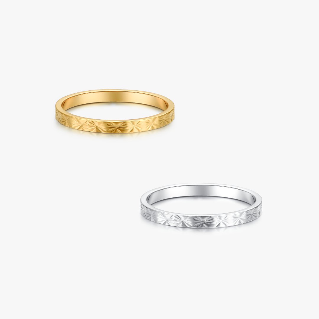Sunburst Band Gold Ring - Flaire & Co.