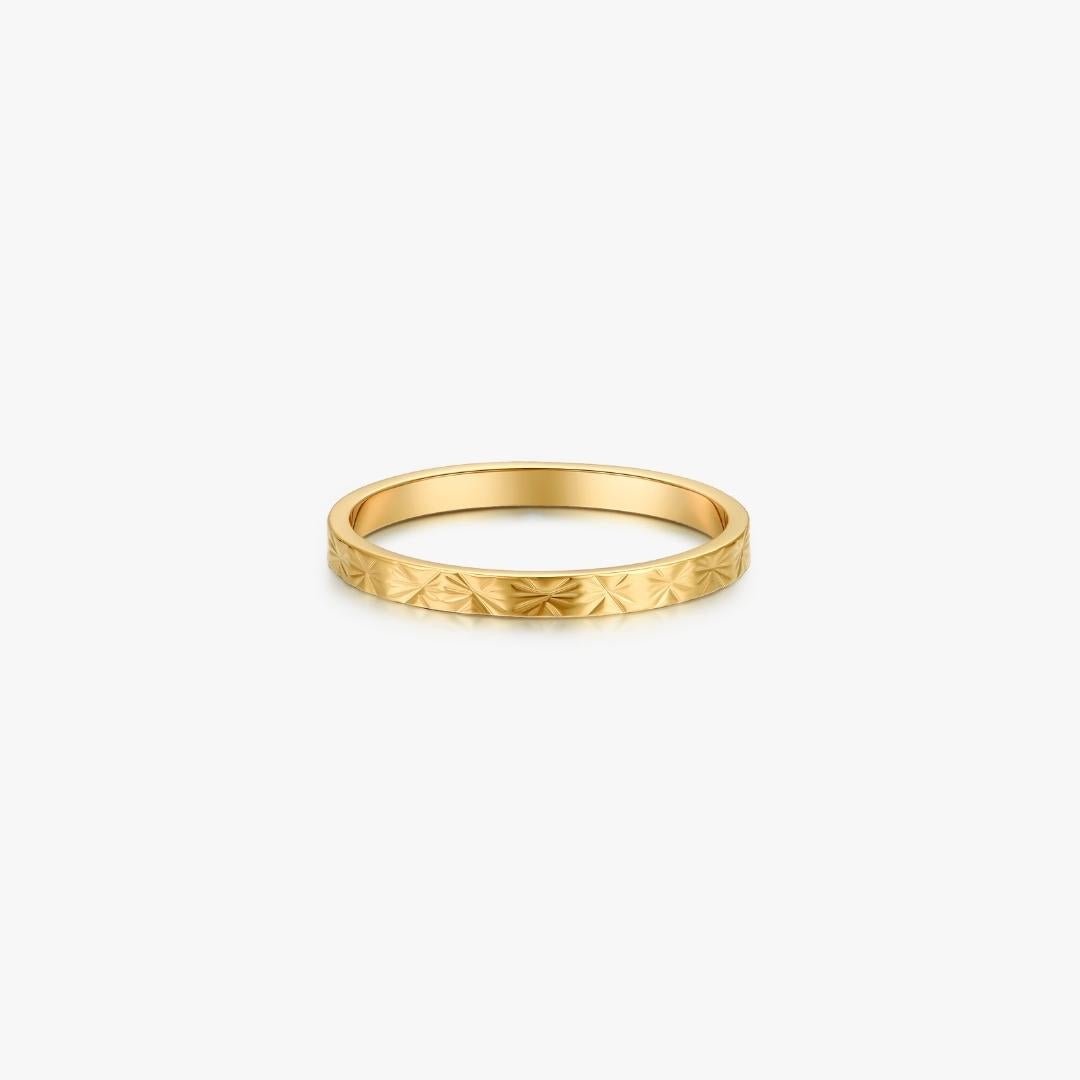 Sunburst Band Gold Ring - Flaire & Co.