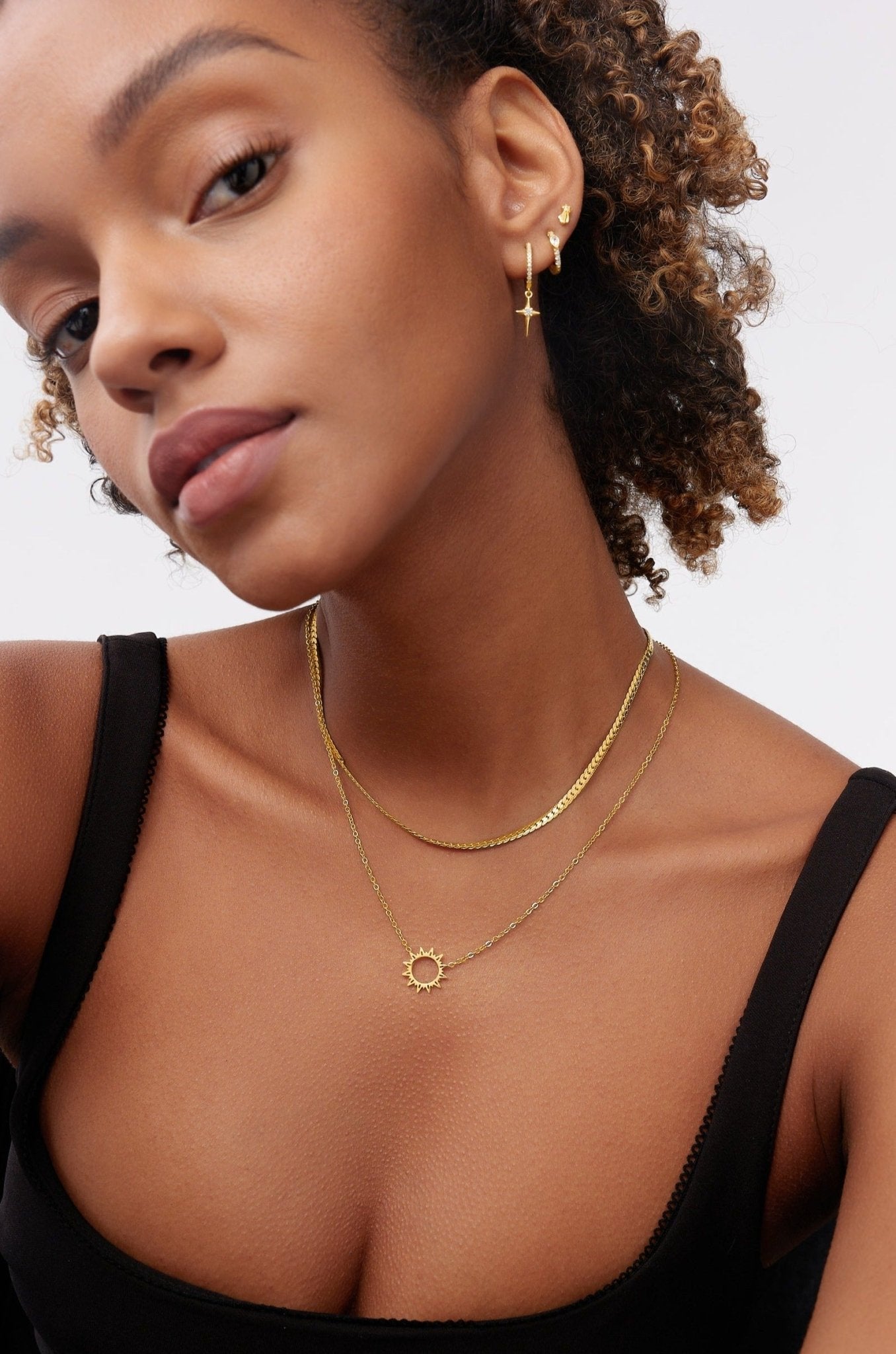 Sunburst Necklace in Gold - Flaire & Co.