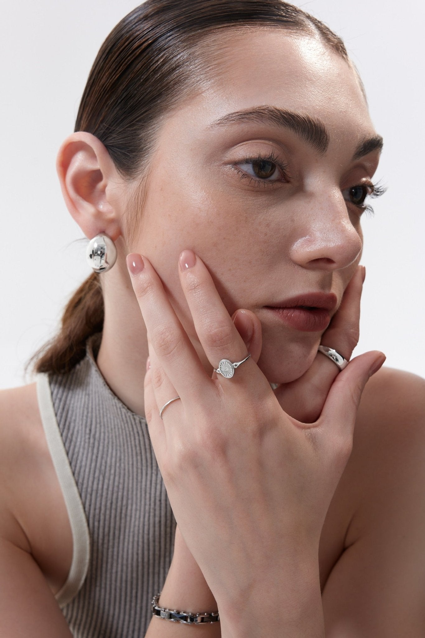 Sunburst Signet Ring (Greek Inspired Collection) - Flaire & Co.