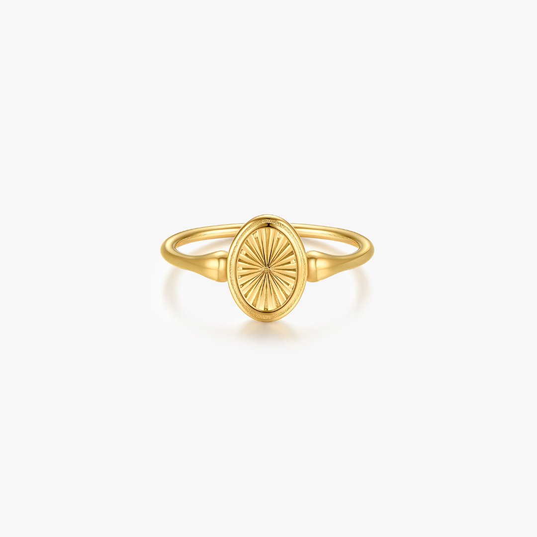 Sunburst Signet Ring (Greek Inspired Collection) - Flaire & Co.
