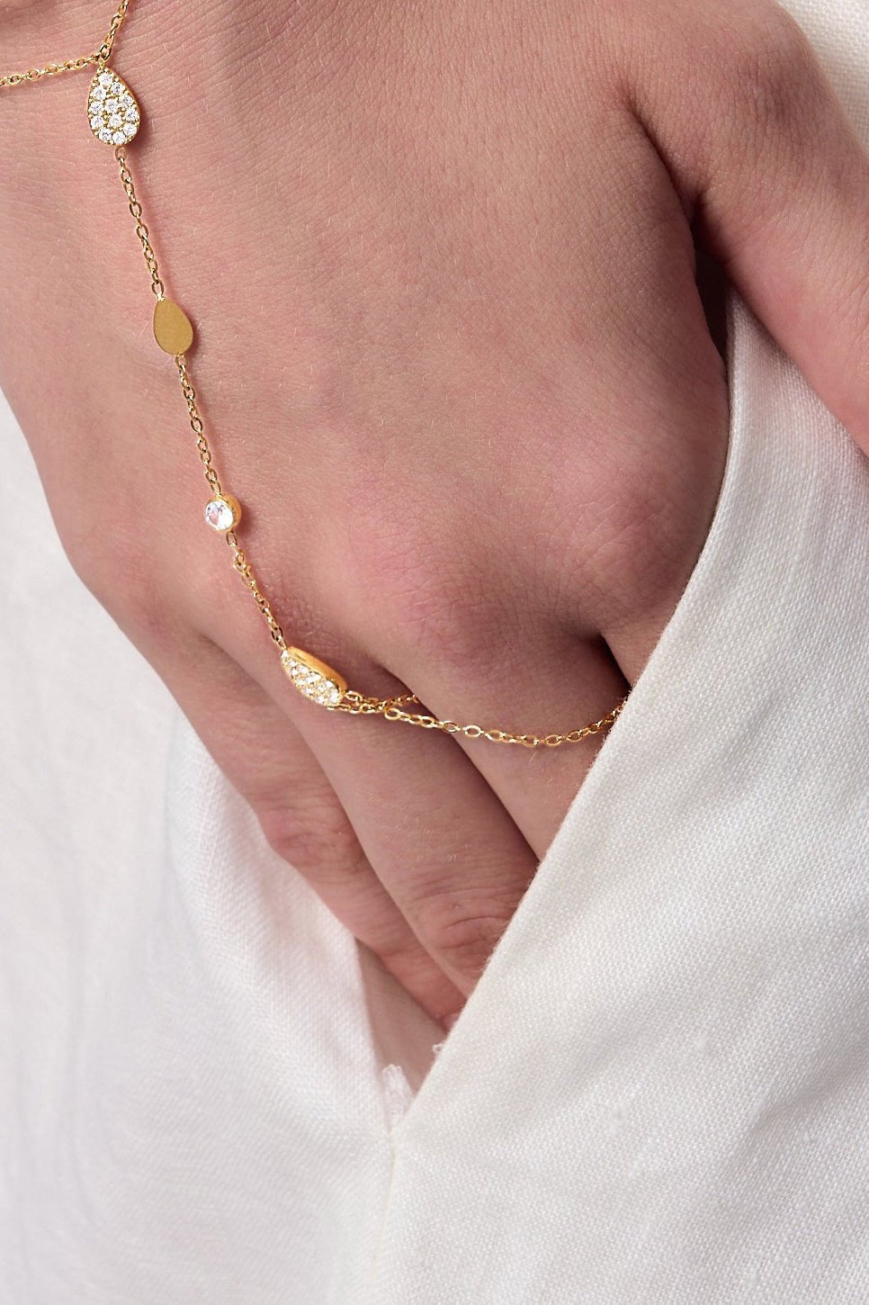 Tear Drop CZ Bundle in Gold - Flaire & Co.