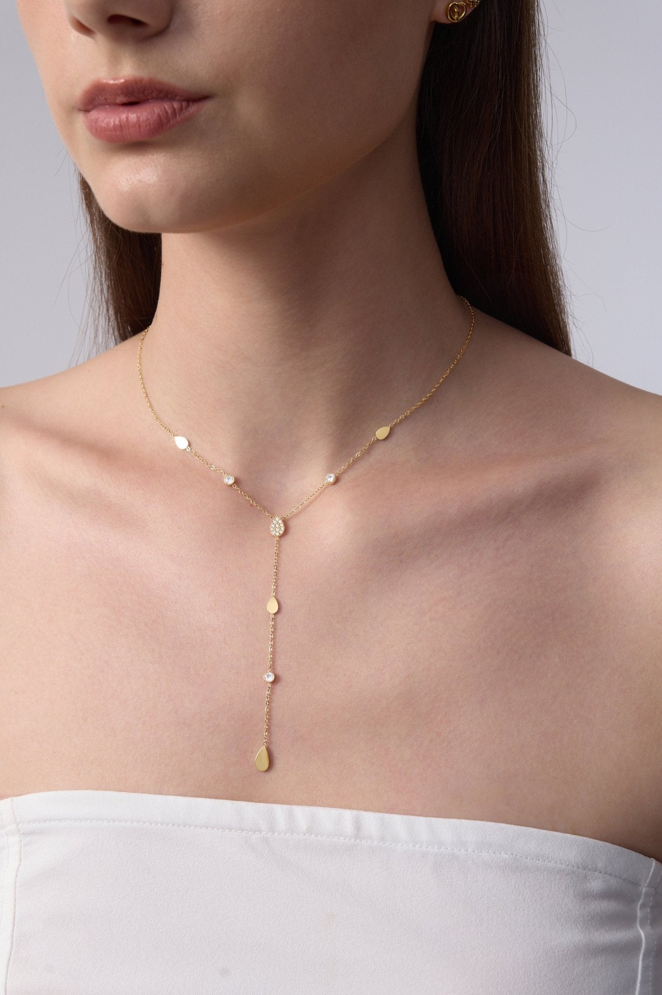 Tear Drop CZ Bundle in Gold - Flaire & Co.