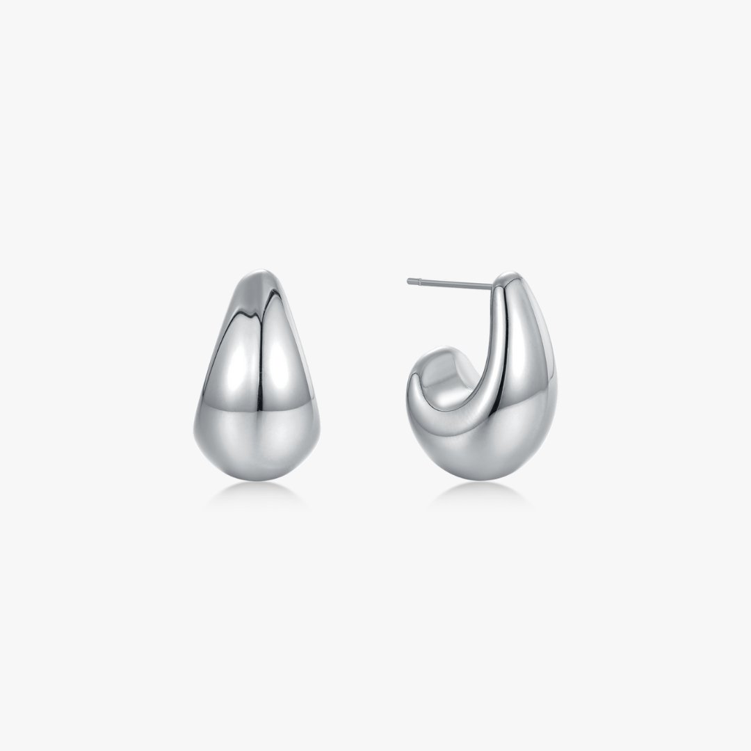 Tear Drop Dome Hoops (Greek Inspired Collection) - Flaire & Co.