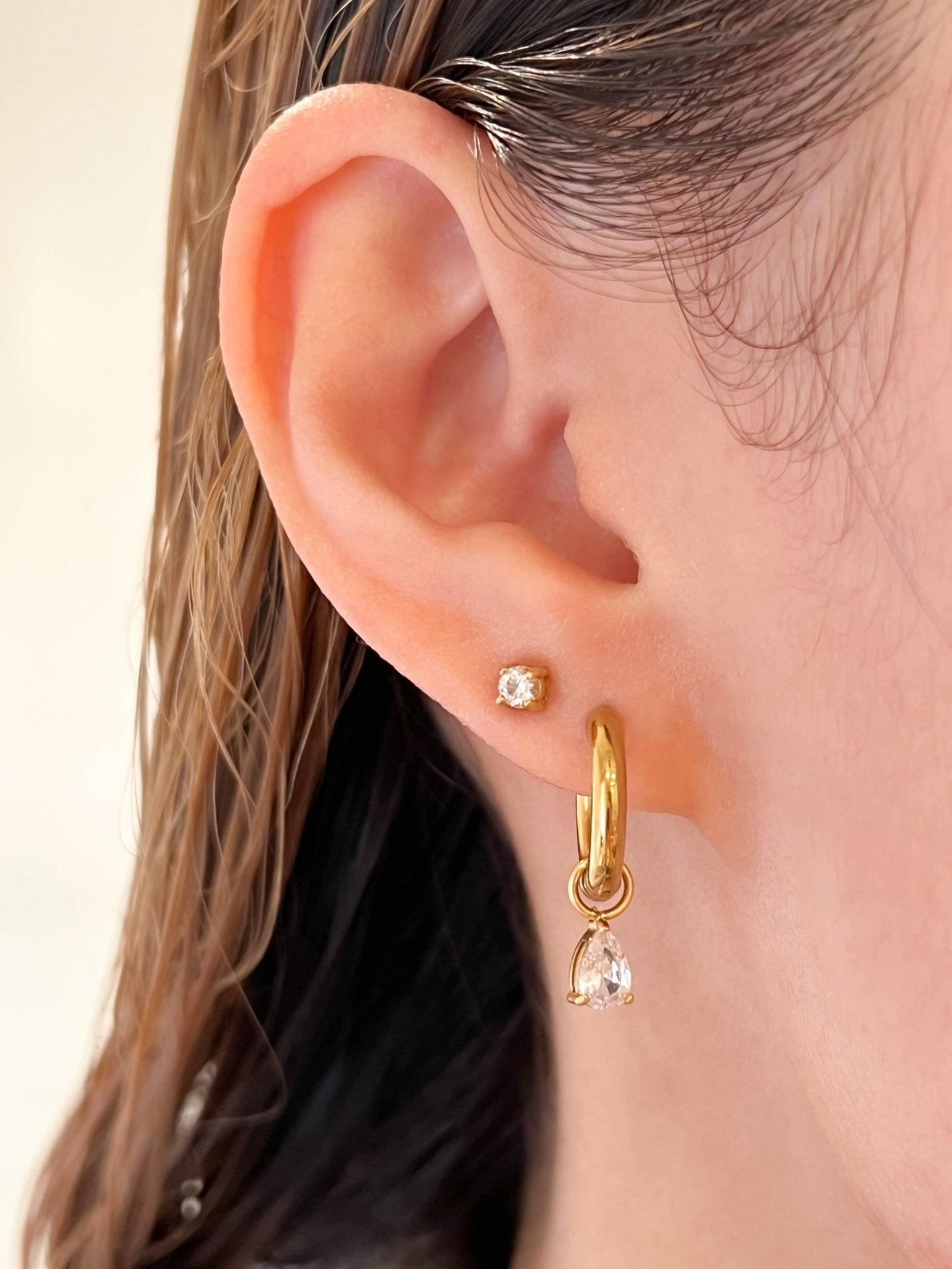 Tear Drop Hoop Charms - Flaire & Co.