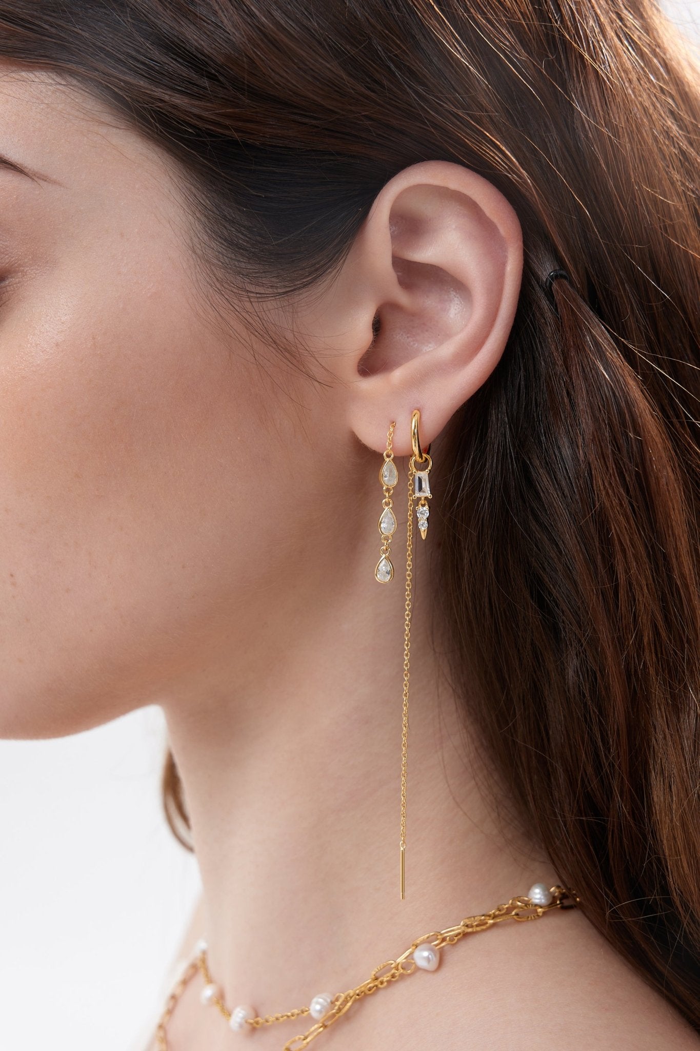 Tear Drop Long Threaders - Flaire & Co.