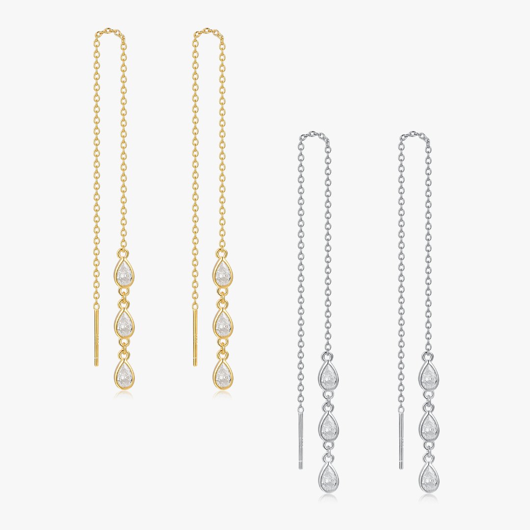 Tear Drop Long Threaders - Flaire & Co.