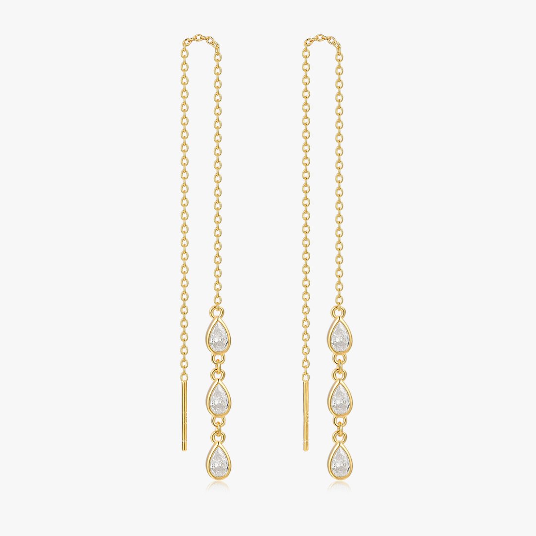 Tear Drop Long Threaders - Flaire & Co.