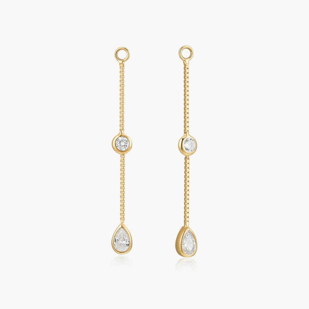 Tear Drop Stud Jacket in Gold - Flaire & Co.