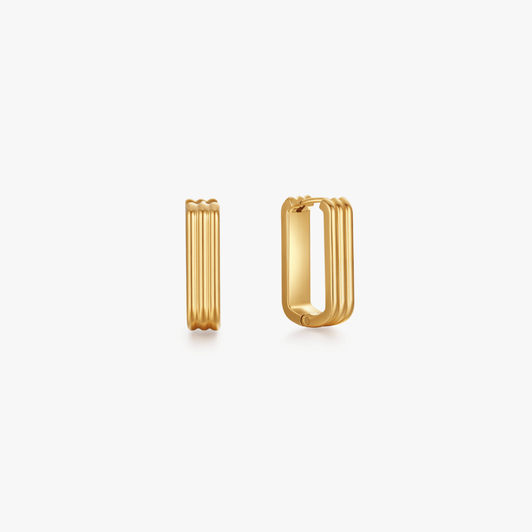 Tessa Rectangle Hoops - Flaire & Co.
