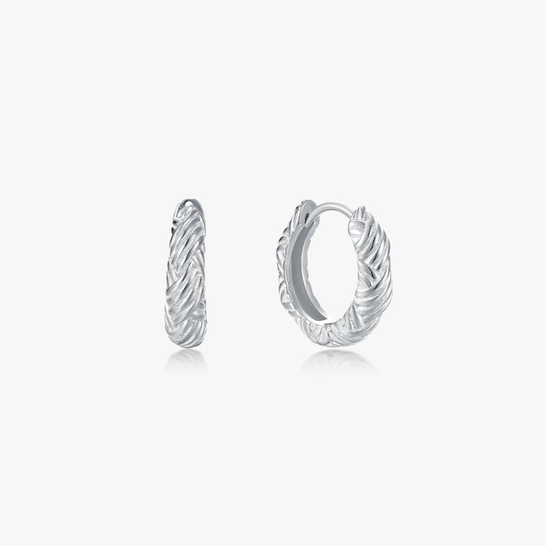 Textured Dome Hoops (Greek Inspired Collection) - Flaire & Co.