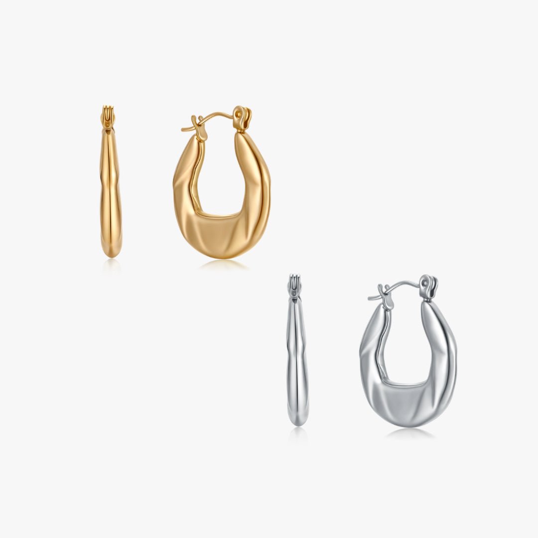 Textured Hoops - Flaire & Co.