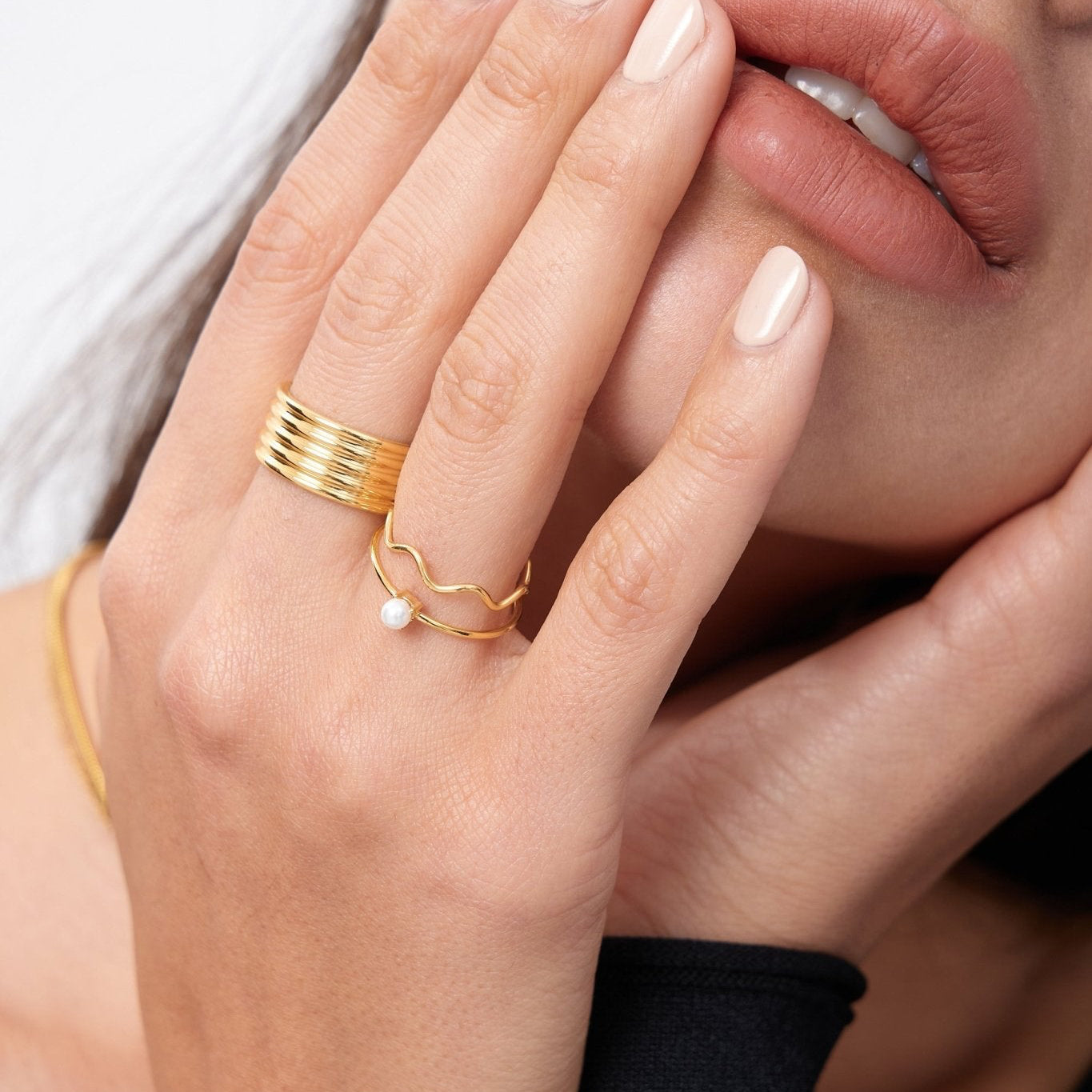 The Maeve Ribbed Ring - Flaire & Co.