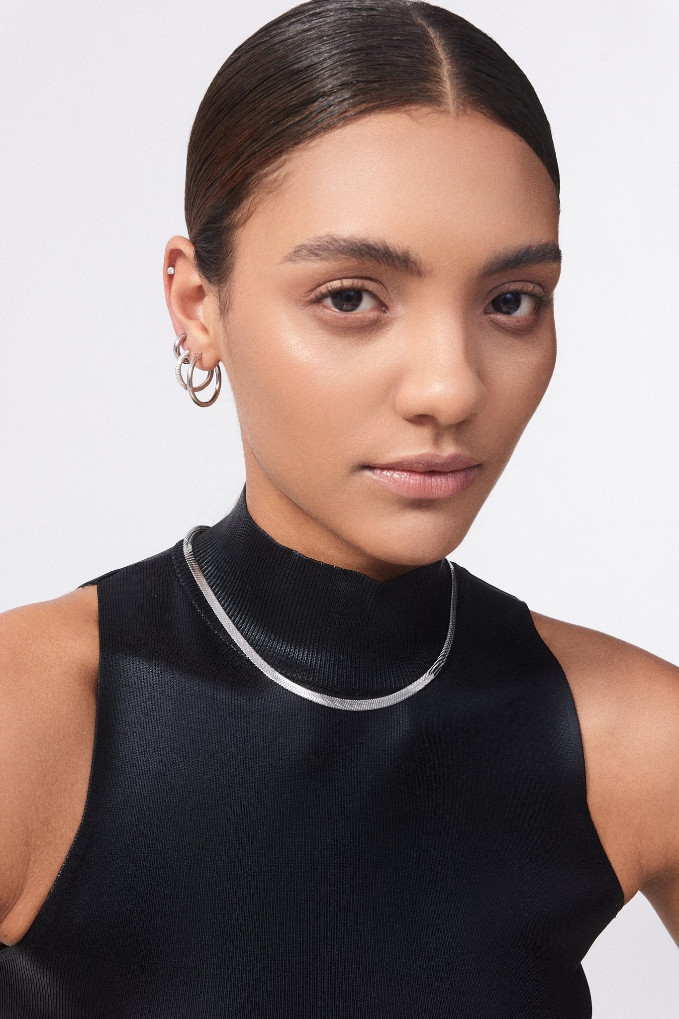 Thick Herringbone Necklace (Unisex) - Flaire & Co.