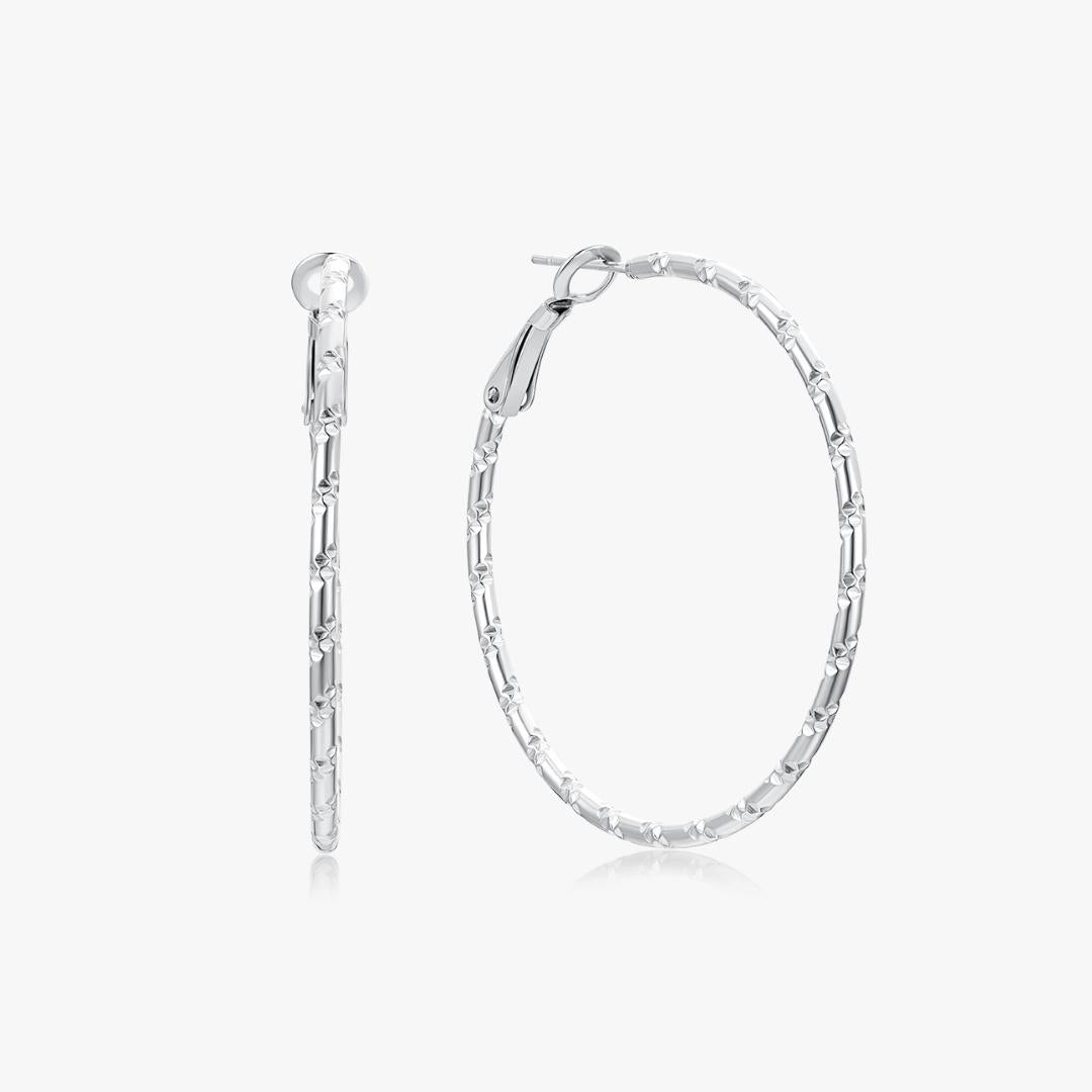 Thin Bamboo Large Hoops - Flaire & Co.