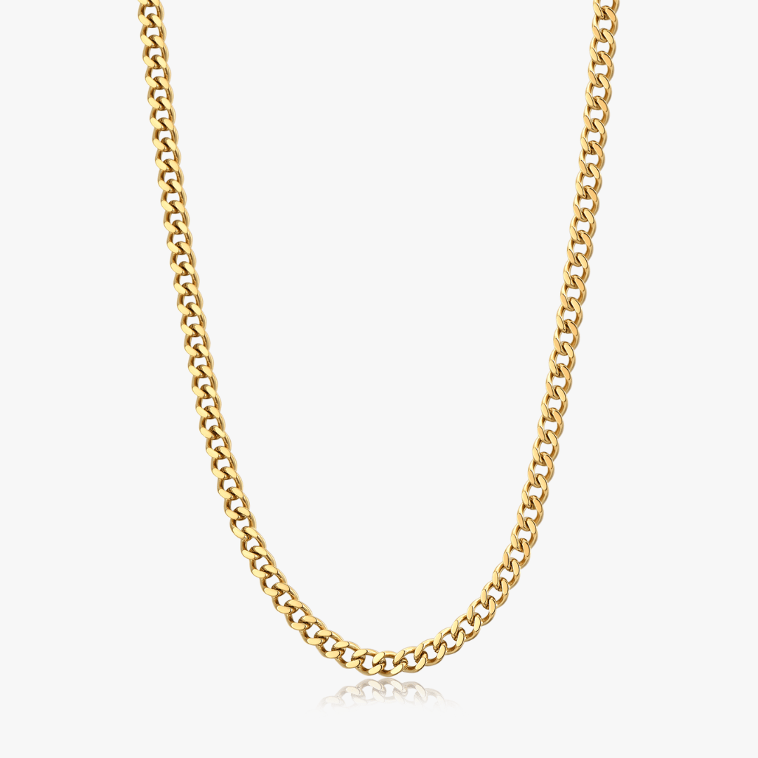Thin Curb Gold Chain Unisex Flaire Co