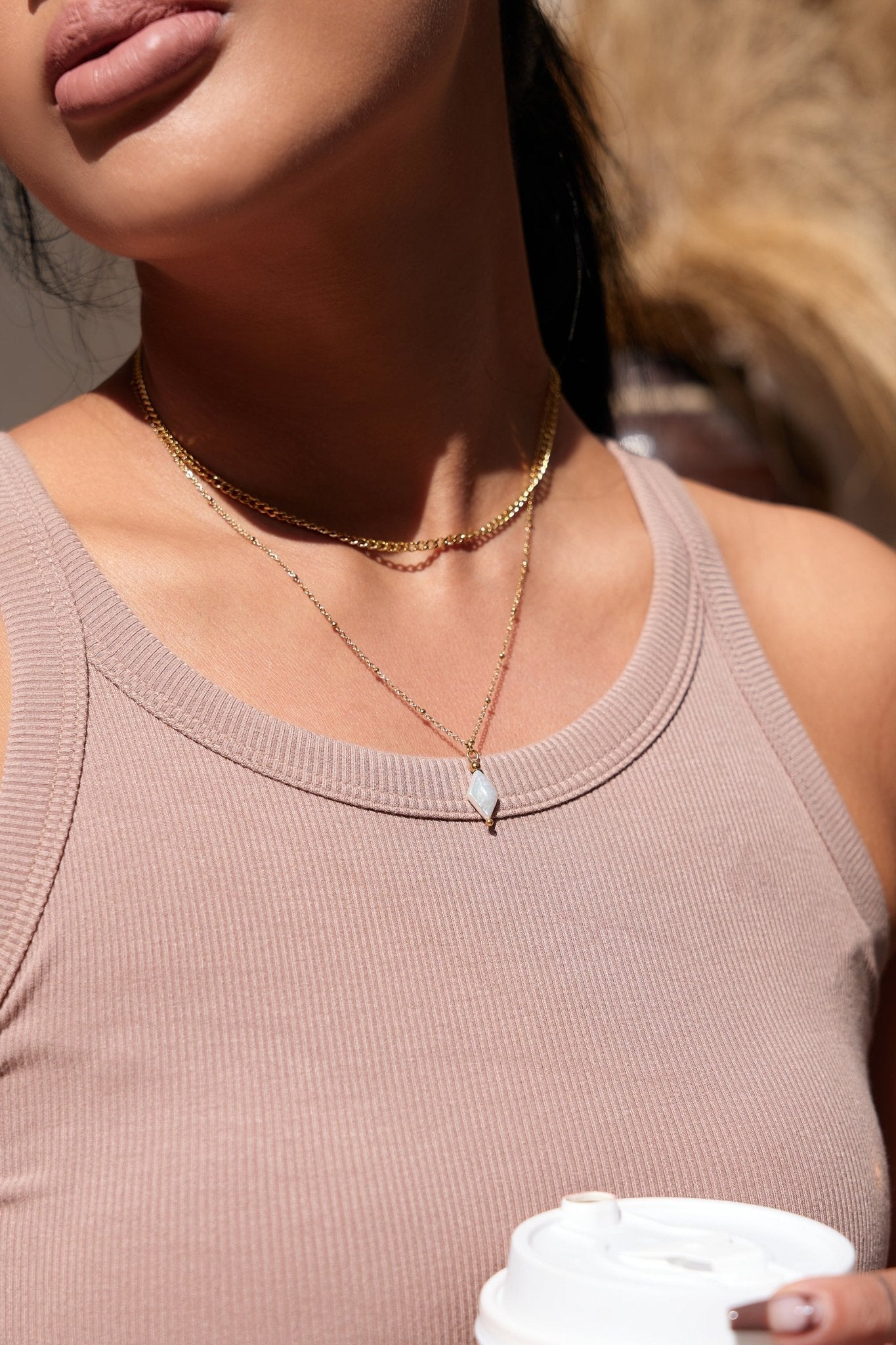Thin Sasha Necklace in Gold - Flaire & Co.