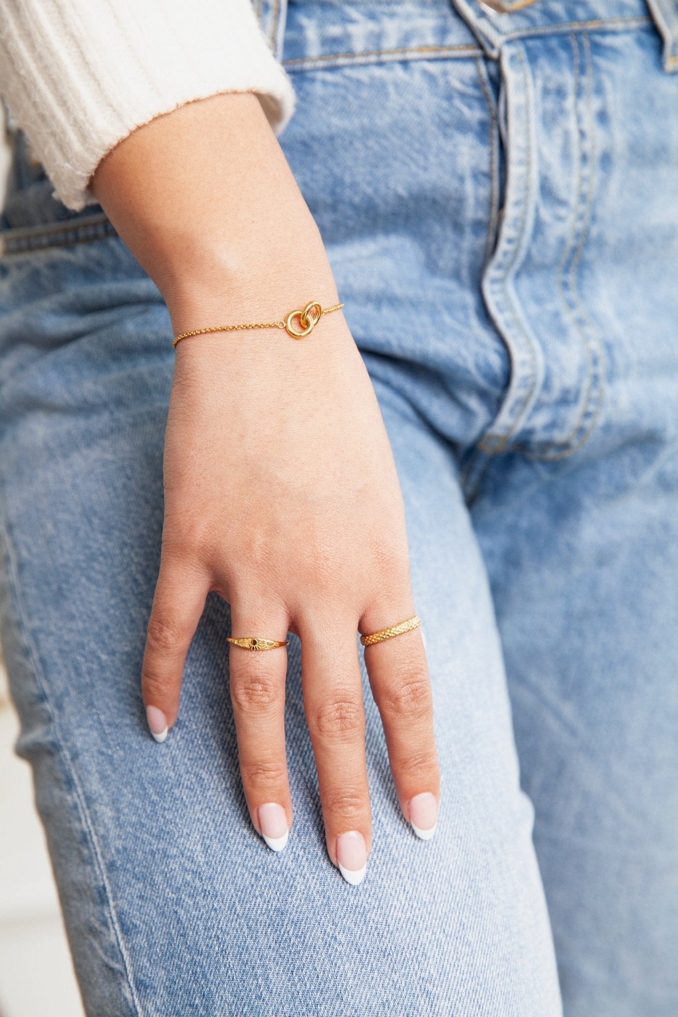 Thin Weave Gold Ring - Flaire & Co.