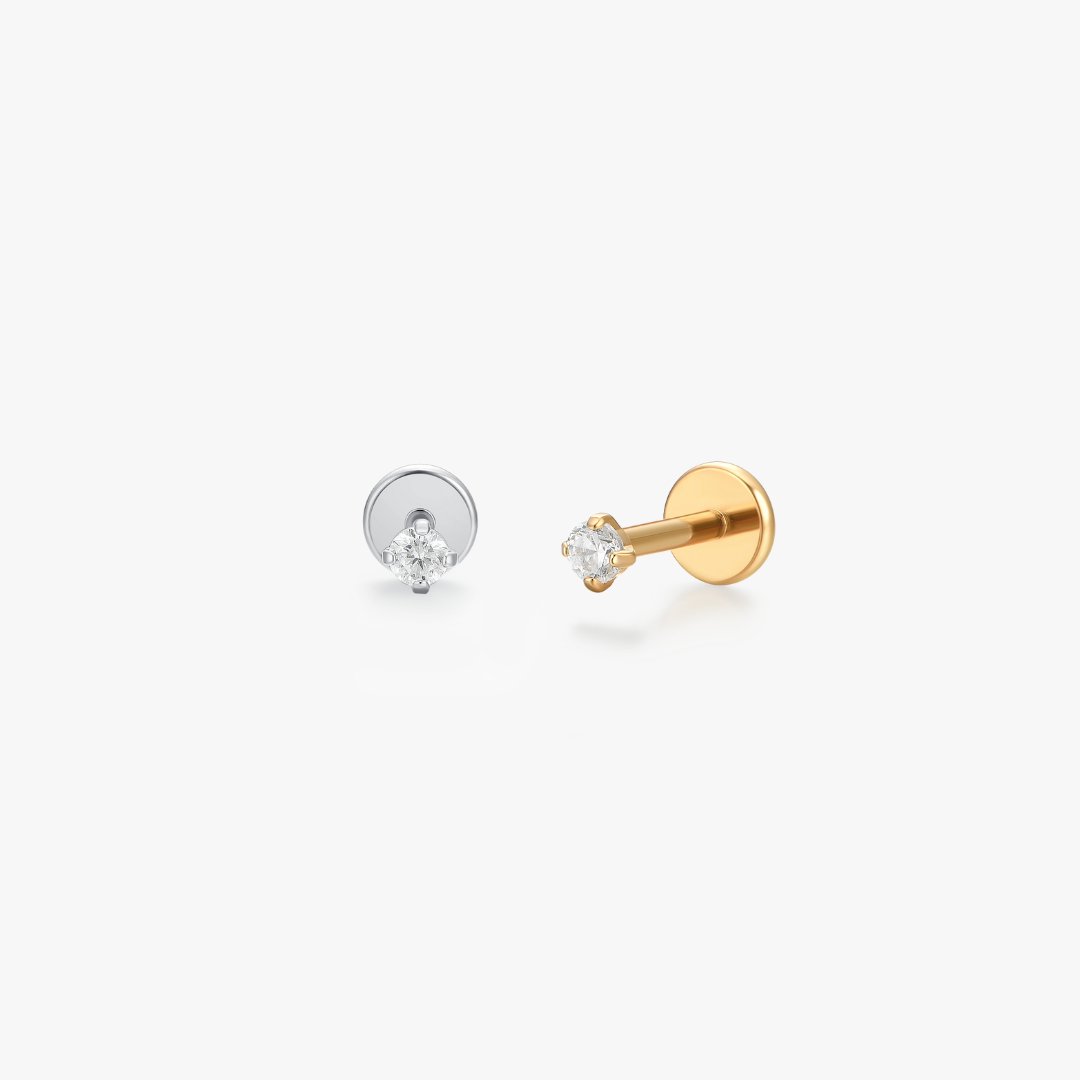 Titanium CZ Flat Back Stud - Flaire & Co.