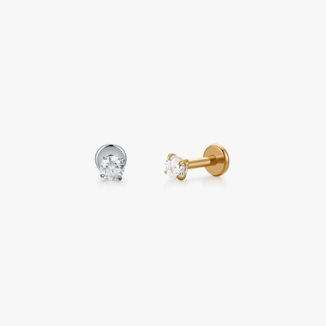 Titanium CZ Flat Back Stud - Flaire & Co.