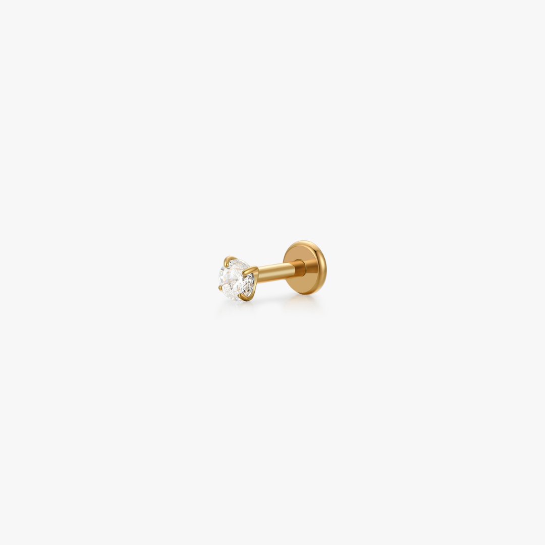 Titanium CZ Flat Back Stud - Flaire & Co.