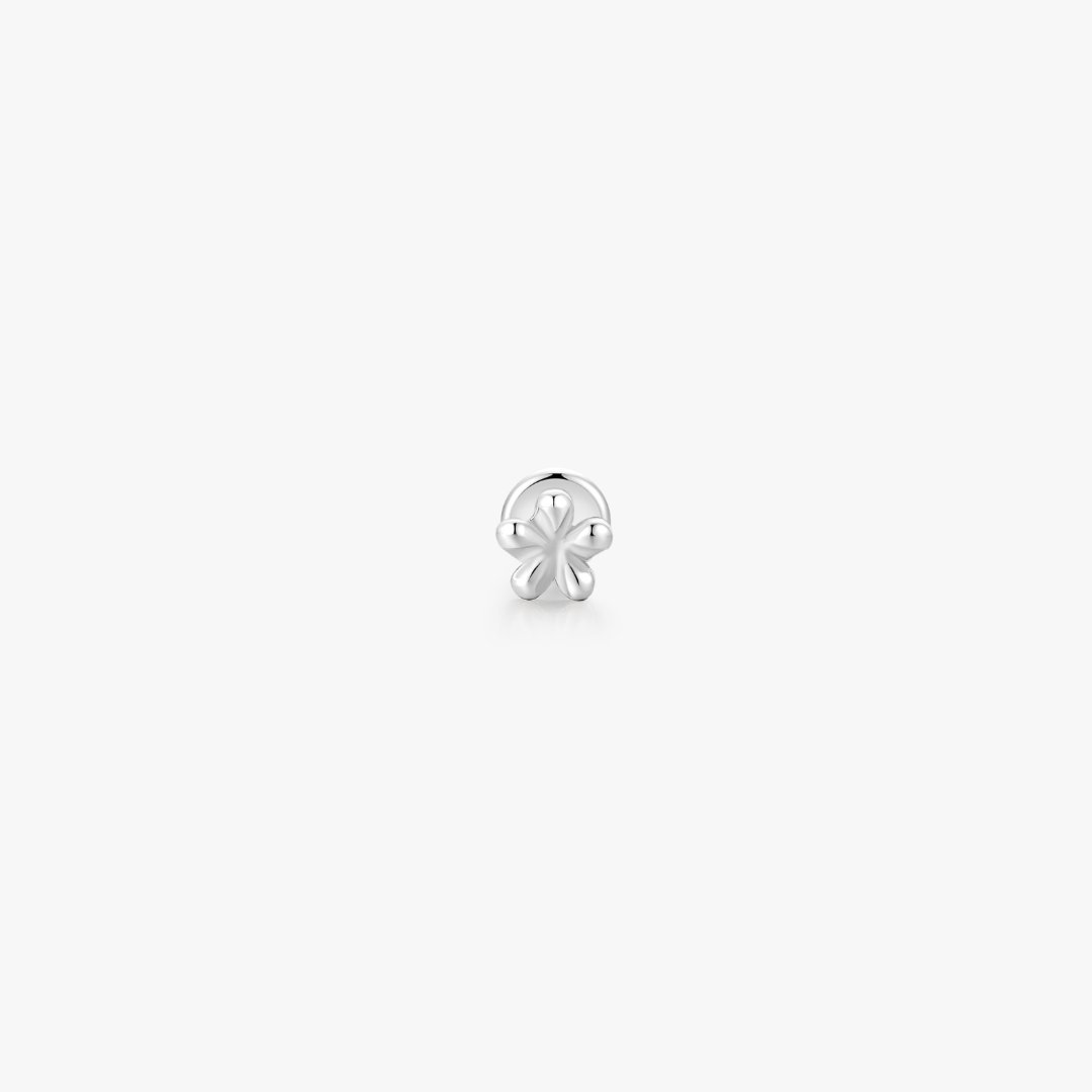 Titanium Mini Floral Flat Back Stud - Flaire & Co.