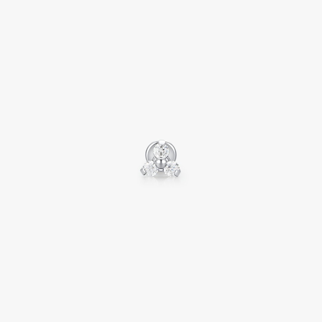 Titanium Twinkle Flat Back Stud - Flaire & Co.