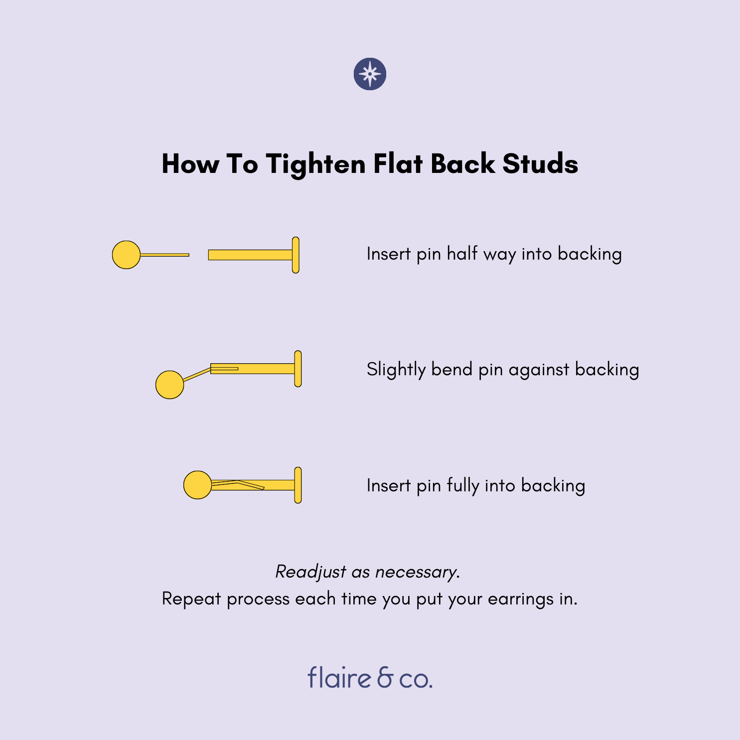 Triangle Bead Threadless Flat Back Stud - Flaire & Co.