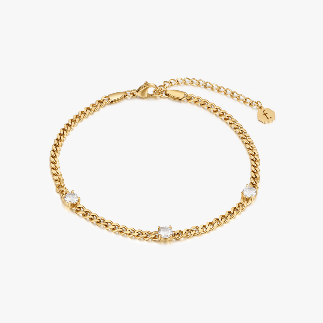 Trio Gem Anklet - Flaire & Co.