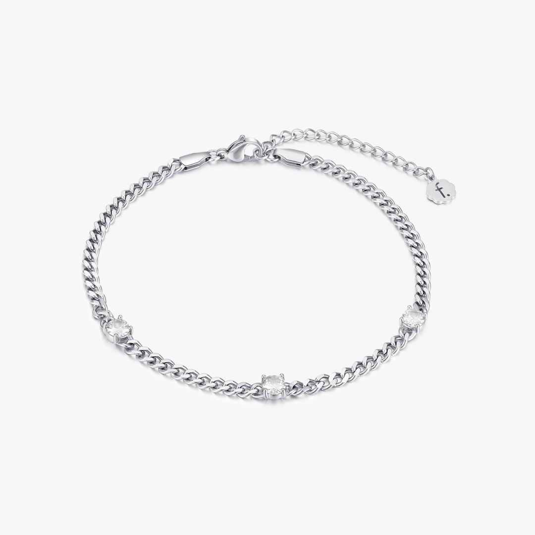 Trio Gem Anklet - Flaire & Co.