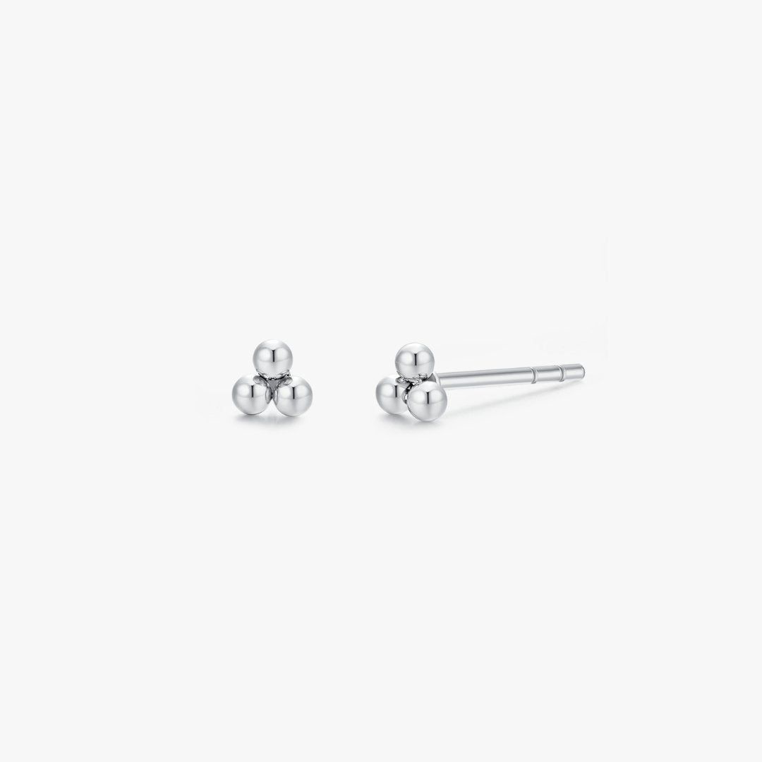 Trio Triangle Beads Stud - Flaire & Co.