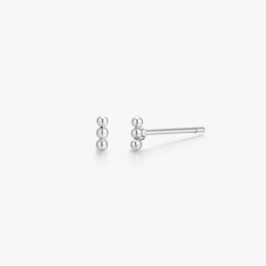 Trio Vertical Beads Studs - Flaire & Co.
