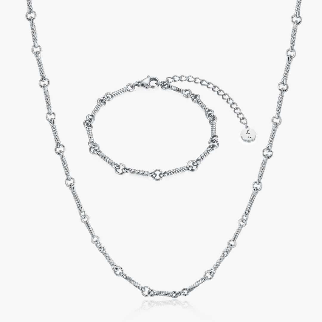 Twisted Chain Silver Bundle - Flaire & Co.