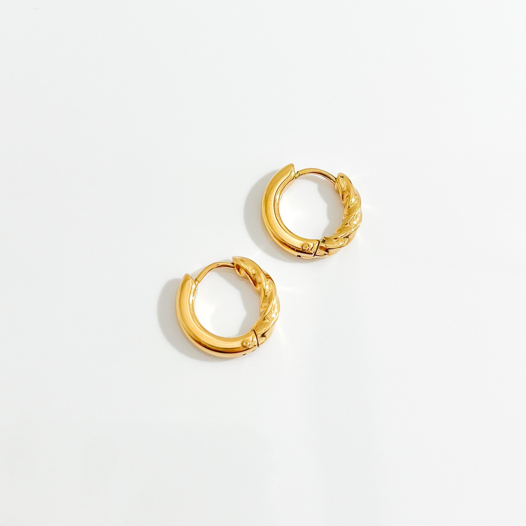 Twisted Gold Hoops - Flaire & Co.