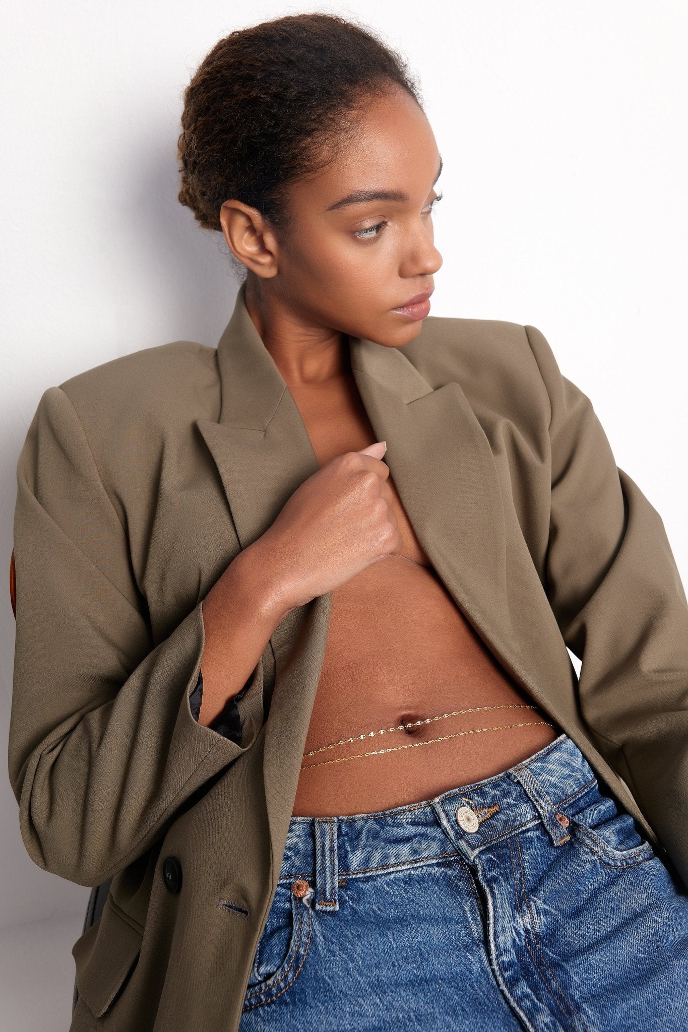 Two Layer Dainty Waist Chain in Gold - Flaire & Co.
