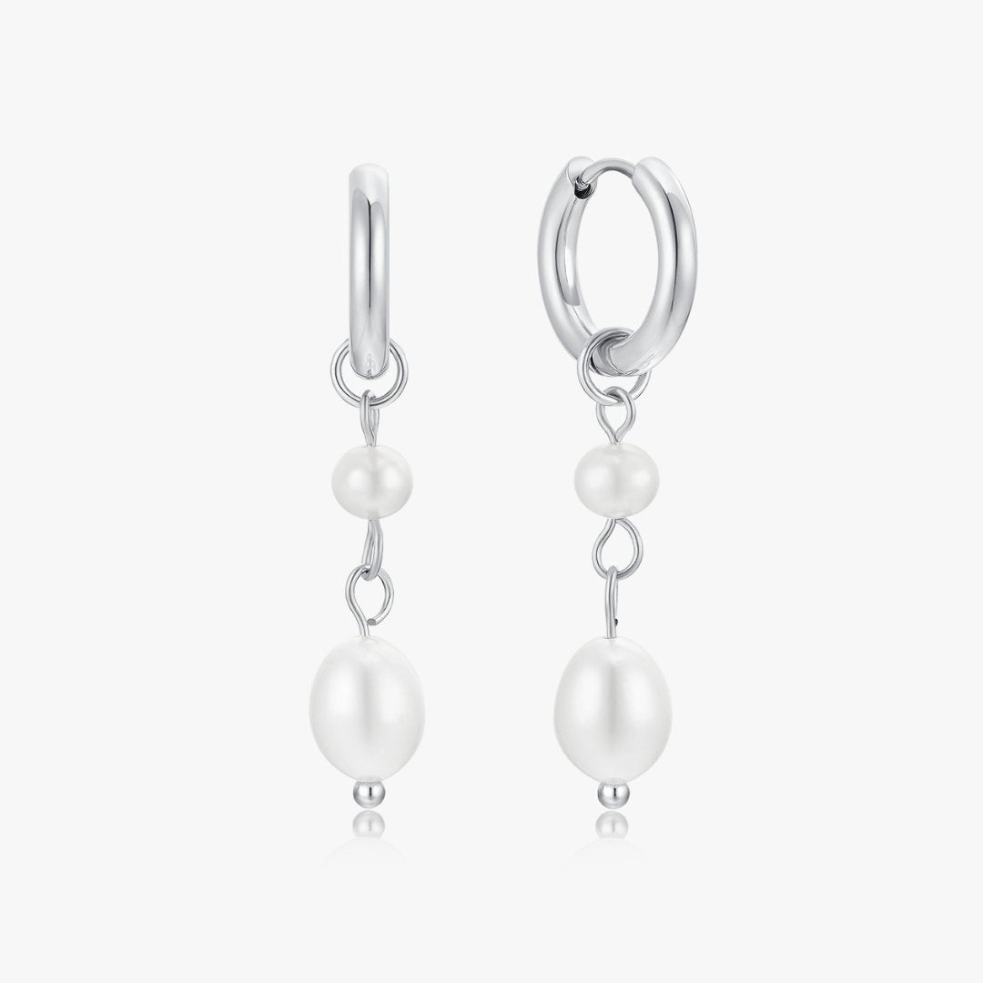Two Layer Pearl Earrings - Flaire & Co.