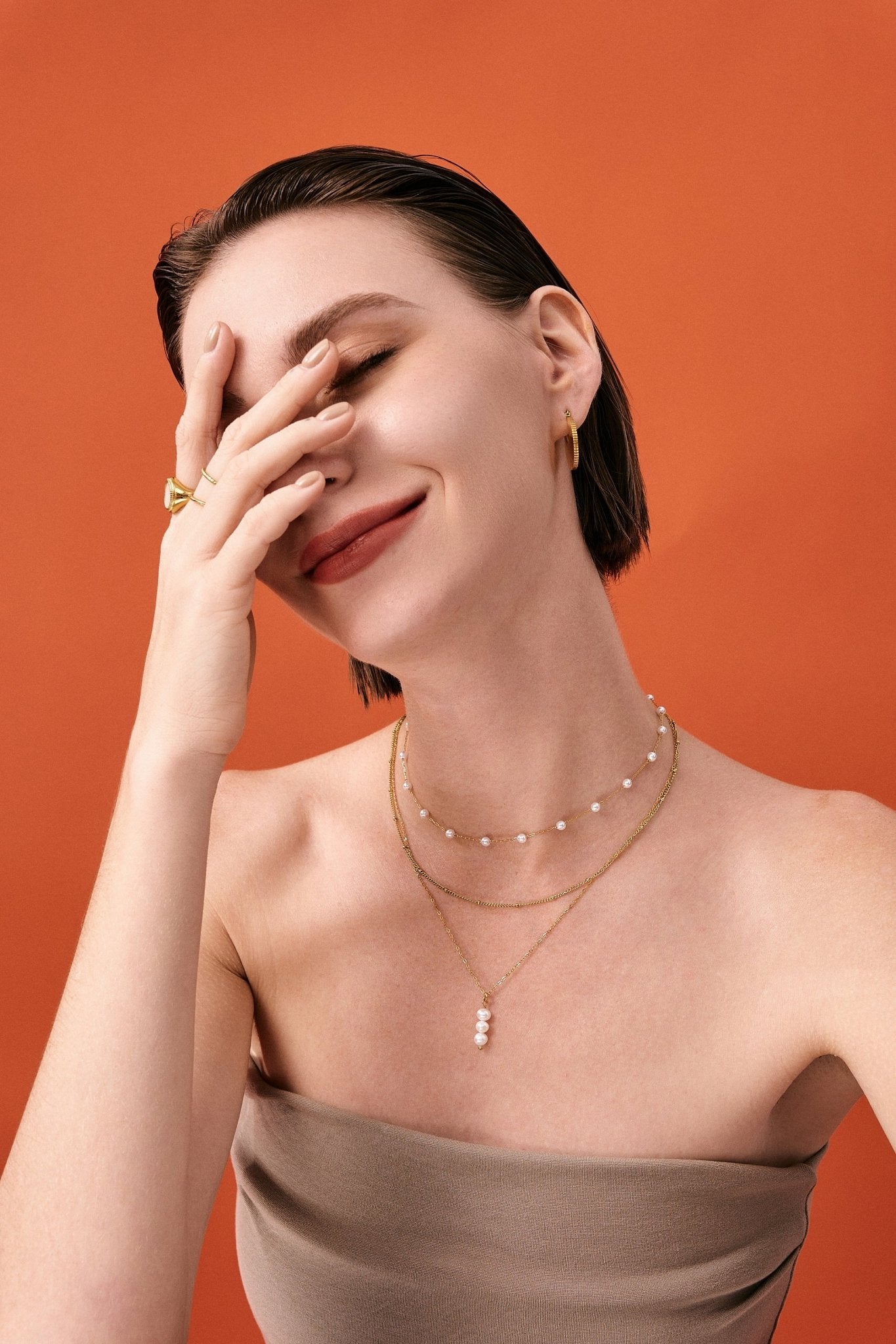 Two Layer Pearl Necklace - Flaire & Co.