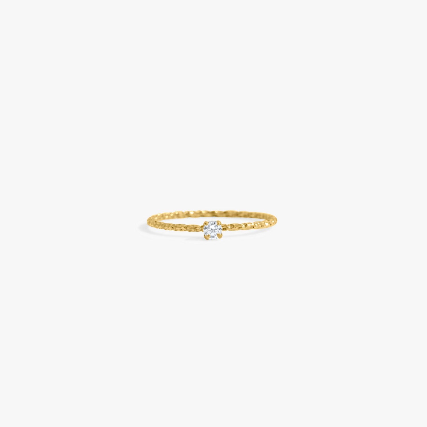 Ultra Mini Gem Ring in Gold - Flaire & Co.